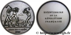 CINQUIÈME RÉPUBLIQUE Médaille, Bicentenaire de la Révolution, Nuit du 4 août 1789