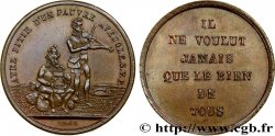 II REPUBLIC Médaille satyrique de la chute de Louis Philippe