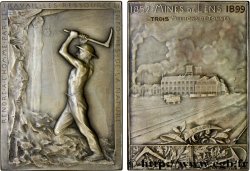 TERCERA REPUBLICA FRANCESA Plaquette en argent, Mines de Lens - production 1899