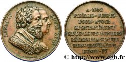 LOUIS XVIII Médaille, Rétablissement de la statue de Henri IV le 28 octobre 1817 TTB