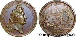 LOUIS XIV LE GRAND ou LE ROI SOLEIL Médaille pour les fortifications de Dunkerque
