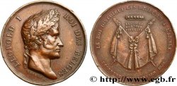 BELGIQUE - ROYAUME DE BELGIQUE - LÉOPOLD Ier Médaille, Distribution des drapeaux à l’armée