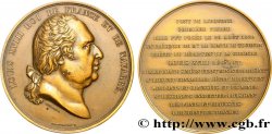 LOUIS XVIII Médaille pour le pont de Libourne