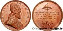 NAPOLEON S EMPIRE Médaille BR 41, Visite du pape Pie VII à la Monnaie des Médailles