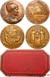 III REPUBLIC Coffret de deux médailles commémoratives des élections présidentielles, pour Émile de Marcère