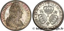 LOUIS XIV LE GRAND OU LE ROI SOLEIL Médaille de l’écu aux trois couronnes d’Amiens SPL