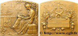 TERCERA REPUBLICA FRANCESA Plaquette, bi-centenaire de la chambre de commerce de la Rochelle