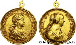 ANNE D AUTRICHE Anne d’Autriche et son fils Louis XIV par Warin, frappe postérieure AU