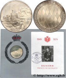 MONACO Médaille pour les 25 ans de règne de Rainier III