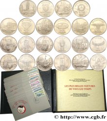 MONACO Les plus belles voitures de tous les temps, classeur de 11 enveloppes Timbre-Médaille