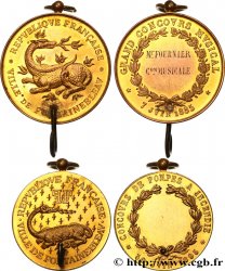 III REPUBLIC Médailles de concours, lot de 2 ex., transformés en patères