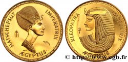 ÉGYPTE Médaille, les reines Hatchepsout et Cléopâtre