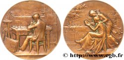 ART NOUVEAU Médaille, autoportrait de Georges Dupré TTB