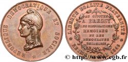 DEUXIÈME RÉPUBLIQUE Médaille, au citoyen A. Bressy