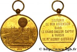 TROISIÈME RÉPUBLIQUE Médaille du ballon à vapeur - panorama de Paris