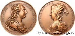 LOUIS XVI Médaille, Louis XVI et Marie-Antoinette, refrappe moderne