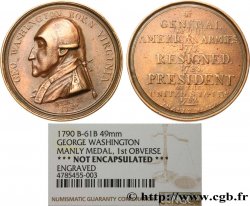 ÉTATS-UNIS D AMÉRIQUE Médaille, George Washington, Premier Avers