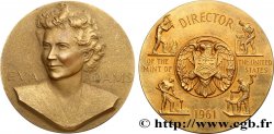 PERSONNAGES DIVERS Médaille, Eva Adams, Directeur de la Monnaie des Etats-Unis
