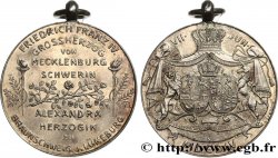 GERMANY - MECKLENBURG-SCHWERIN - FREDERICK-FRANCIS IV Médaille, Mariage d’Alexandra Herzogin de Braunschweig et Lüneburg avec Friedrich François Grossherzog von Mecklenburg Schwerin