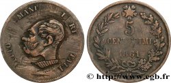 ITALIEN 5 Centesimi Victor Emmanuel II, monnaie satirique