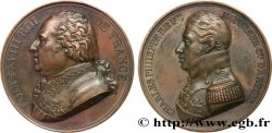 LOUIS XVIII Médaille, Louis XVIII et Charles Philippe de France