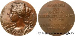 LYON ET DU LYONNAIS (JETONS ET MÉDAILLES DE...) Médaille, Lugdunum, Deuxième centenaire de l’Académie des Sciences, Belles-Lettres et Arts de Lyon TTB+