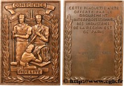 ASSOCIATIONS PROFESSIONNELLES - SYNDICATS. XIXe Plaque, Conscience et Fidelité
