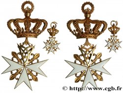 SOVEREIGN ORDER OF MALTA Médaille, Chevalier, Croix de donat de dévotion de 3e classe et sa réduction