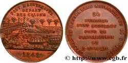 DEUXIÈME RÉPUBLIQUE Médaille, départ des colons parisiens