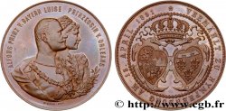 ALLEMAGNE - BAVIÈRE Médaille, Mariage du Prince Alfons de Bavière et de Louise Princesse d’Orléans