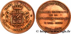 III REPUBLIC Médaille, Fécamp, Centenaire de la Révolution