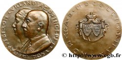 LETTONIE Médaille, Noces d’argent du Prince Biron de Courlande et sa seconde épouse Françoise TTB+