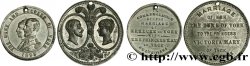 ANGLETERRE - GEORGES V Lot de 2 médailles, Mariage de la Princesse Victoria de teck avec le Prince George, duc d’York