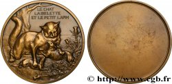 LITTÉRATURE : ÉCRIVAINS/ÉCRIVAINES - POÈTES Médaille, Le chat, la belette et le petit lapin