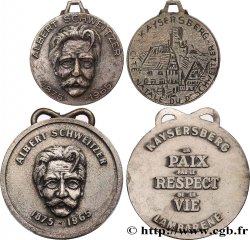 SCIENCES & SCIENTIFIQUES Médaille, Albert Schweitzer, lot de 2 ex.