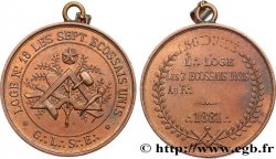 FRANC - MAÇONNERIE Médaille d’assiduité, Loge n°18, Les sept Écossais Unis