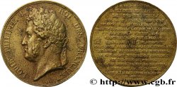 LUIS FELIPE I Médaille, Pose de la première pierre du monument à la mémoire des citoyens