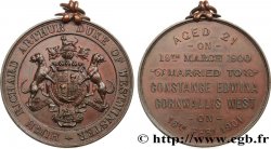 GRANDE-BRETAGNE - ÉDOUARD VII Médaille, Mariage d’Hugues Richard Arthur, duc de Westminster, et Constance Edwina Cornallis West