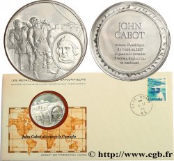 THE GREAT EXPLORERS MEDALS Enveloppe “Timbre médaille”, John Cabot découvre le Canada