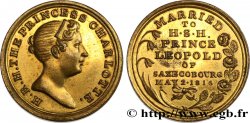 GRANDE-BRETAGNE - GEORGES III Médaille, Mariage de Charlotte Augusta, Princesse de Galles, et Léopold Georges, Prince de Saxe-Cobourg-Saalfeld
