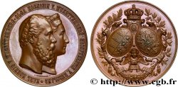 ALLEMAGNE - ROYAUME DE WURTEMBERG - CHARLES Ier Médaille, Noces d’argent d’Olga Nikolajewna et Charles de Würtemberg
