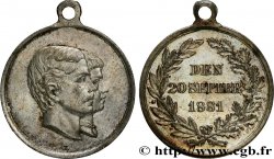 SUÈDE - GUSTAVE V Médaillette, Mariage de Victoria von Baden-Durlach et Gustave V de Suède