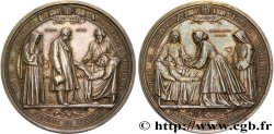 SECOND EMPIRE Médaille, Visites de l’Empereur à l’Hôtel-Dieu et de l’Impératrice à l’Hospice de Beaujon