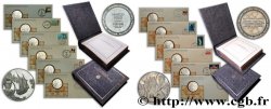 THE GREAT EXPLORERS MEDALS Classeurs (2), 50 Enveloppes “Timbre médaille”