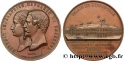 SECOND EMPIRE Médaille, Napoléon III et Eugénie, Palais de l’Industrie