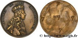 LOUIS XV THE BELOVED Médaille uniface, Le sacre de Reims, frappe moderne