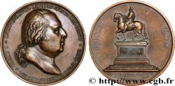 LOUIS XVIII Médaille, Statue équestre d’Henri IV TTB