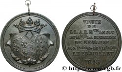 LOUIS-PHILIPPE I Plaque en fonte, Visite du Duc et de la Duchesse de Nemours aux forges de Vierzon