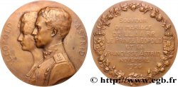 BELGIQUE - ROYAUME DE BELGIQUE - ALBERT Ier Médaille, Epreuve d’auteur, Souvenir du mariage, Prince Léopold et Princesse Astrid