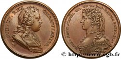 LOUIS XV THE BELOVED Médaille, Mariage de Louis XV et Marie Leszcynska